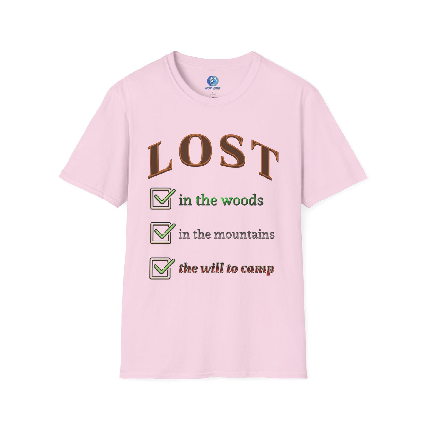 Lost will to camp - Unisex Softstyle T-Shirt