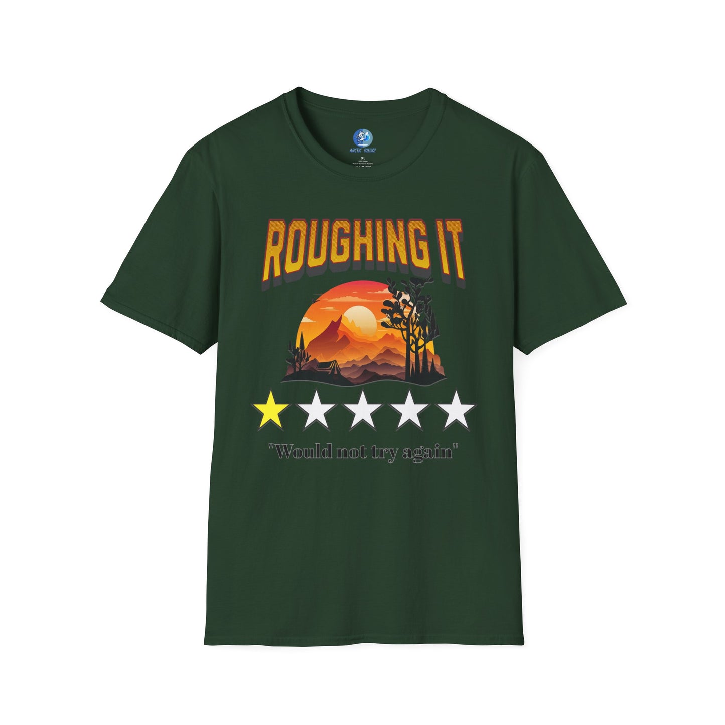 Roughing It 1 star Would not try again - Unisex Softstyle T-Shirt