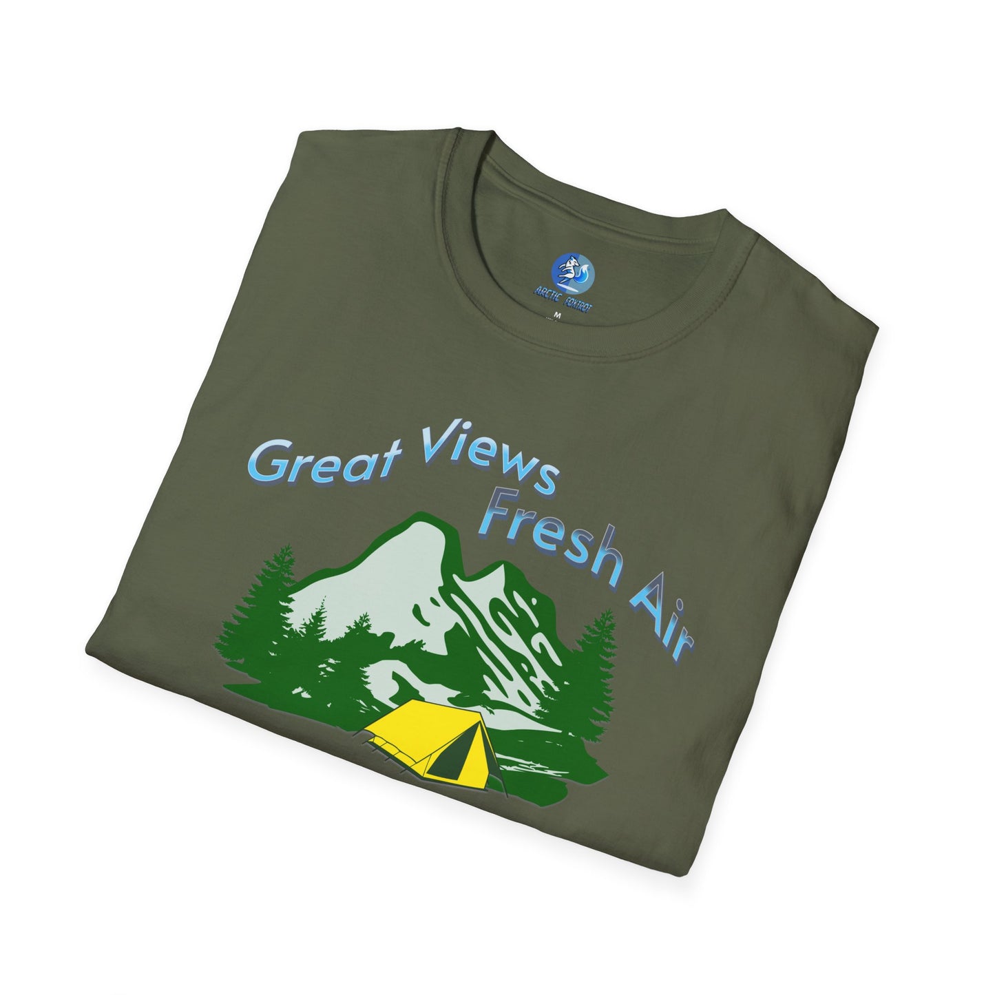 Great Views/Fresh Air/Running Water/Wifi - Unisex Softstyle T-Shirt