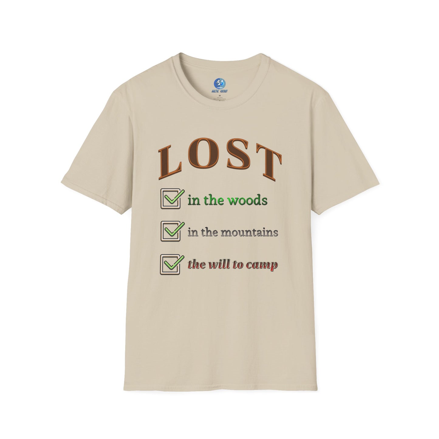 Lost will to camp - Unisex Softstyle T-Shirt