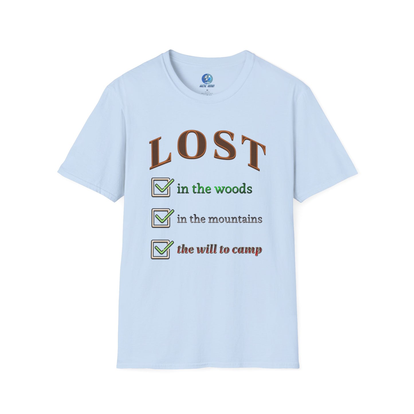 Lost will to camp - Unisex Softstyle T-Shirt