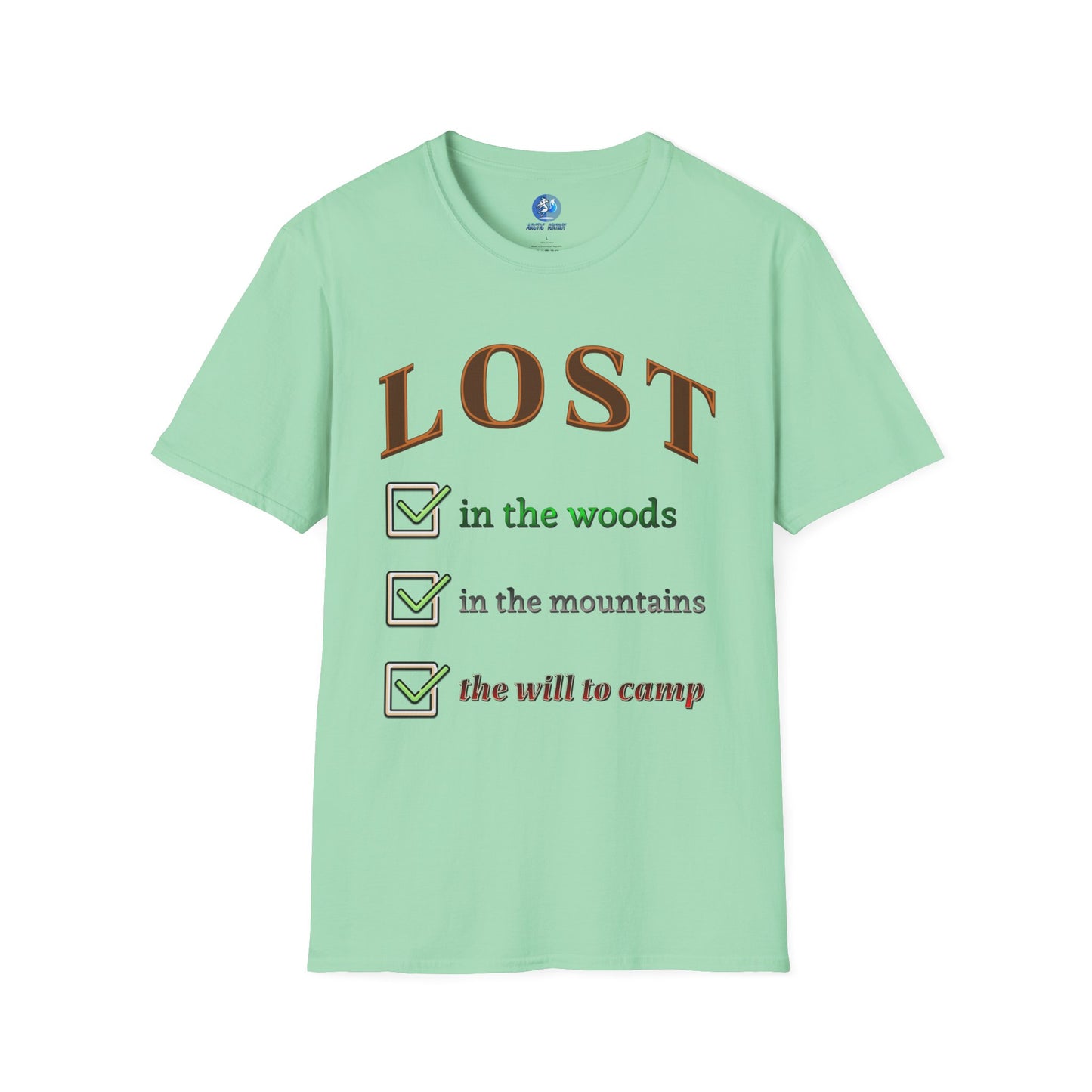 Lost will to camp - Unisex Softstyle T-Shirt
